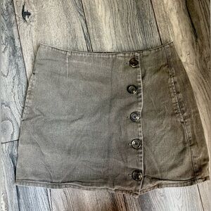 Olive Green Mini Skirt